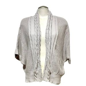 Neon Buddha NWOT Pure HandKnit Beige Cardigan Cotton Sweater Small